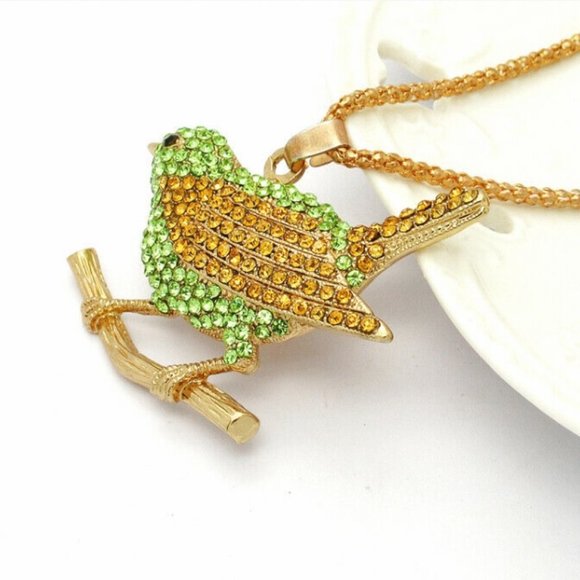 Cute Bird on Branch Pendant Brooch Pin *NWT - Picture 2 of 3